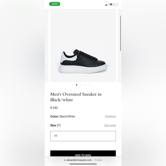 Size 44 (US men's 9.5) Alexander McQueens - Picture 8 of 8